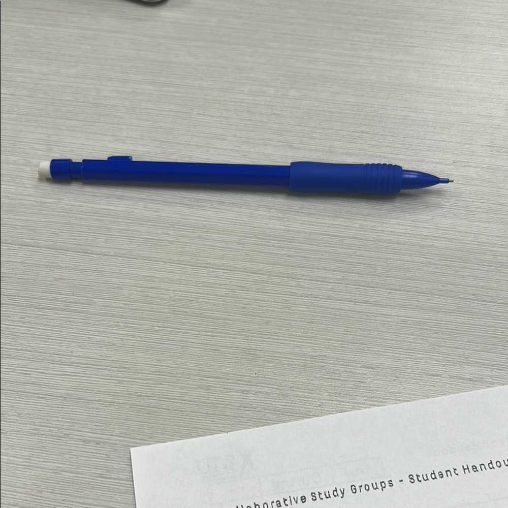 Vibrant Blue Pen with Grip
